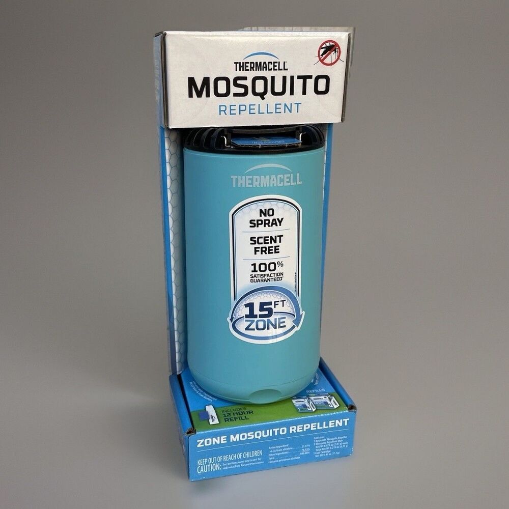 Thermacell 15 Feet Zone Mosquito Repeller Patio Shield Glacier Blue Outdoor New